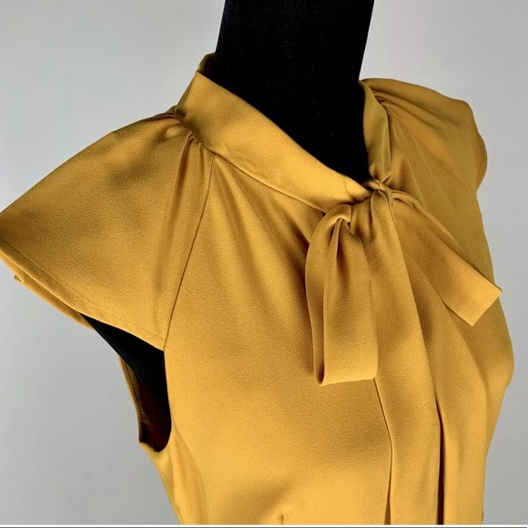 J.Crew Tie Ruffle Front Sheath Dress 365 Crepe 8 - Picture 4 of 5